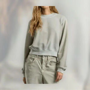 Cotton Citizen Women’s Vintage Chalk Milan Crew Sweatshirt Size L